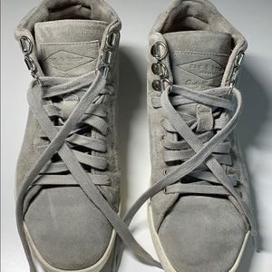 Rag and Bone gray suede high top Sneakers 5.5